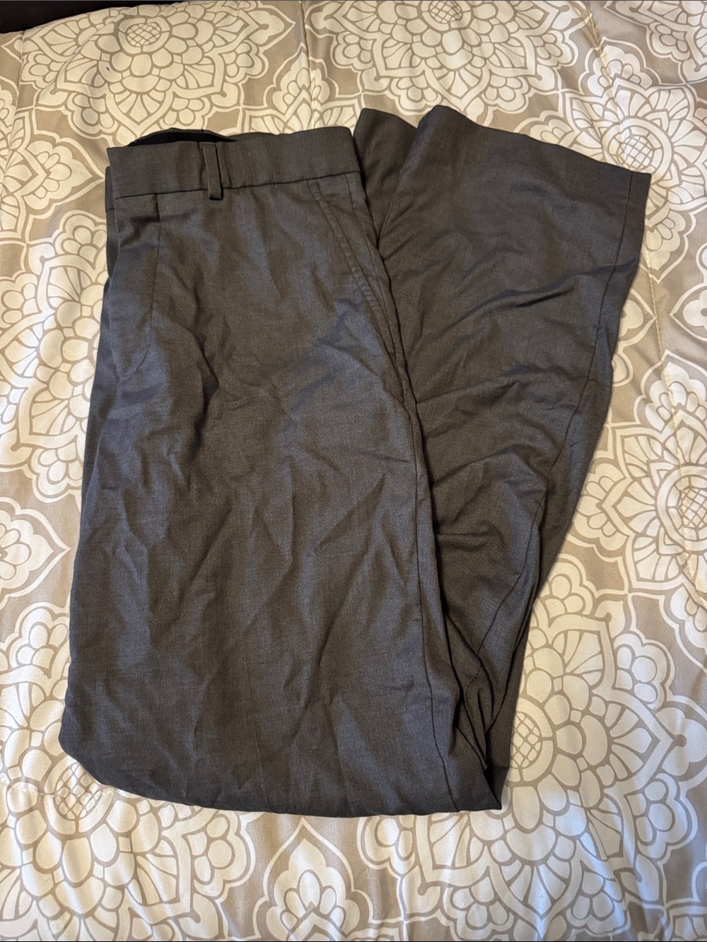 Dockers Men's Signature Performance Dark Gray Dress Pants 30x32